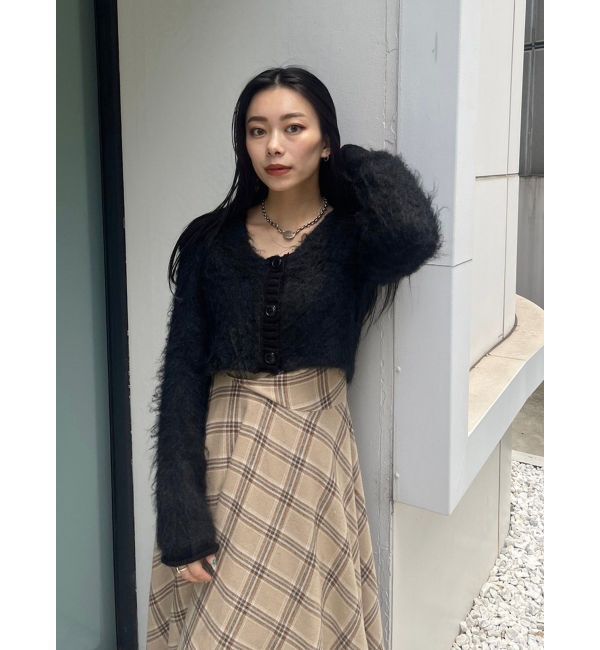 EVRIS「シャギークロップドニットトップス」|ニット・セーター|