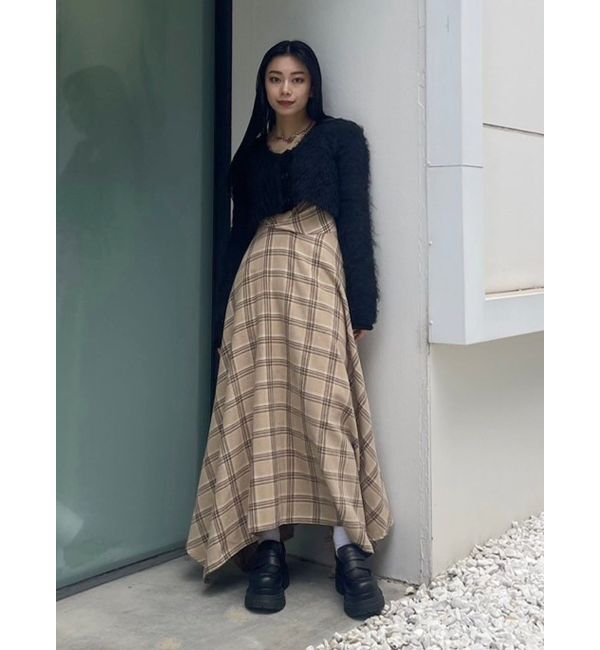 EVRIS「シャギークロップドニットトップス」|ニット・セーター|