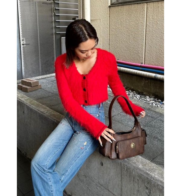 EVRIS「シャギークロップドニットトップス」|ニット・セーター|