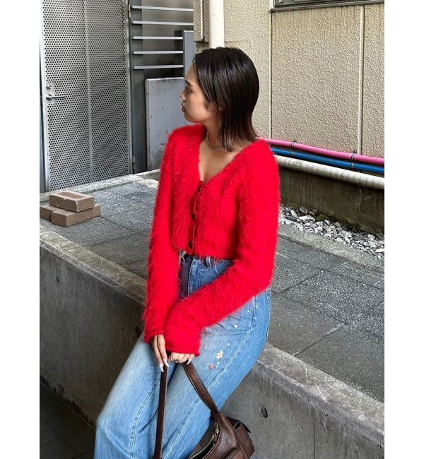 EVRIS「シャギークロップドニットトップス」|ニット・セーター|