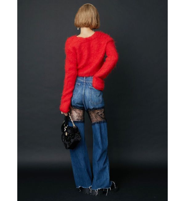 EVRIS「シャギークロップドニットトップス」|ニット・セーター|
