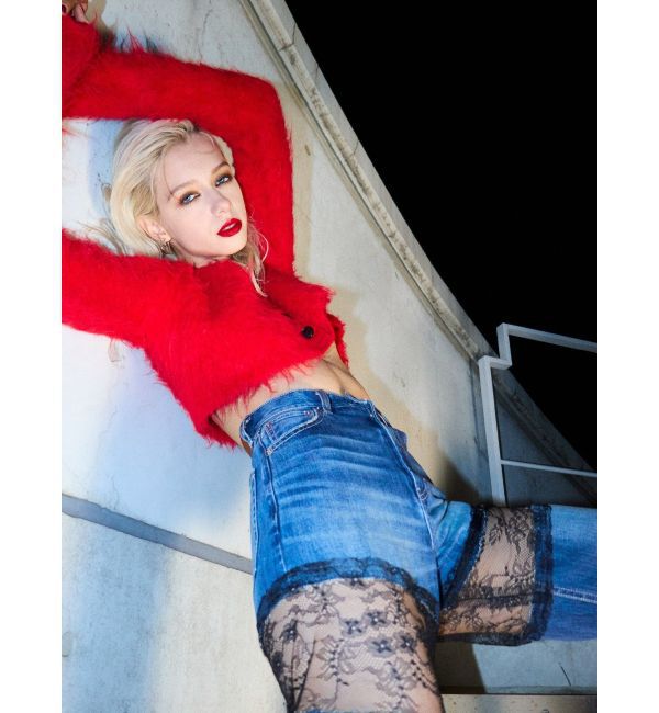 EVRIS「シャギークロップドニットトップス」|ニット・セーター|