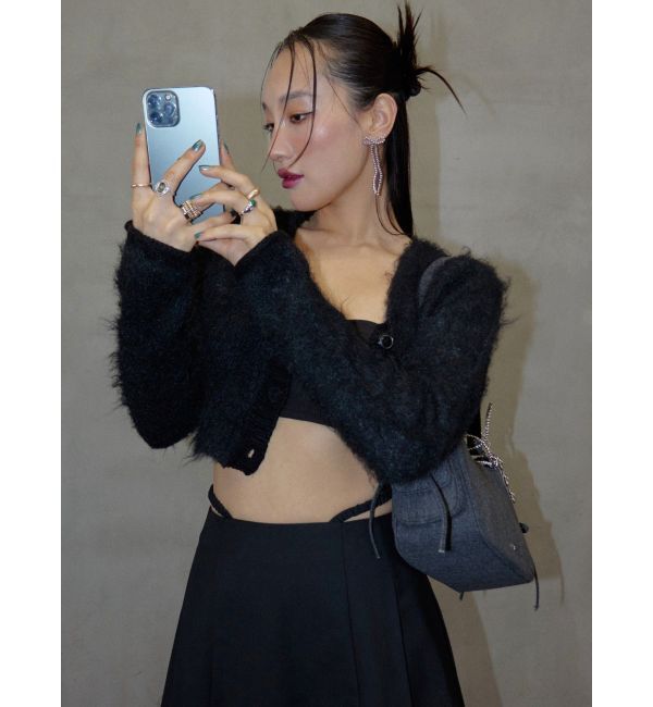 EVRIS「シャギークロップドニットトップス」|ニット・セーター|