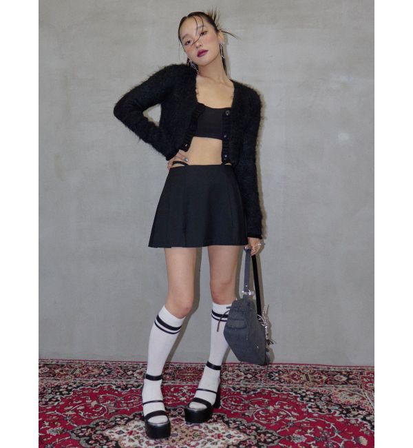 EVRIS「シャギークロップドニットトップス」|ニット・セーター|