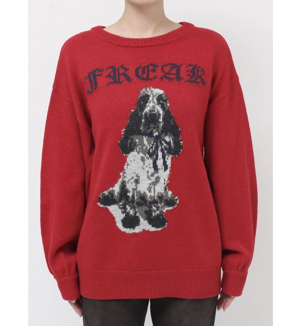 jouetie「DOGジャガードルーズニット」|ニット・セーター|