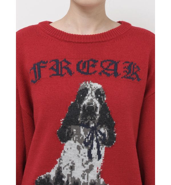 jouetie「DOGジャガードルーズニット」|ニット・セーター|