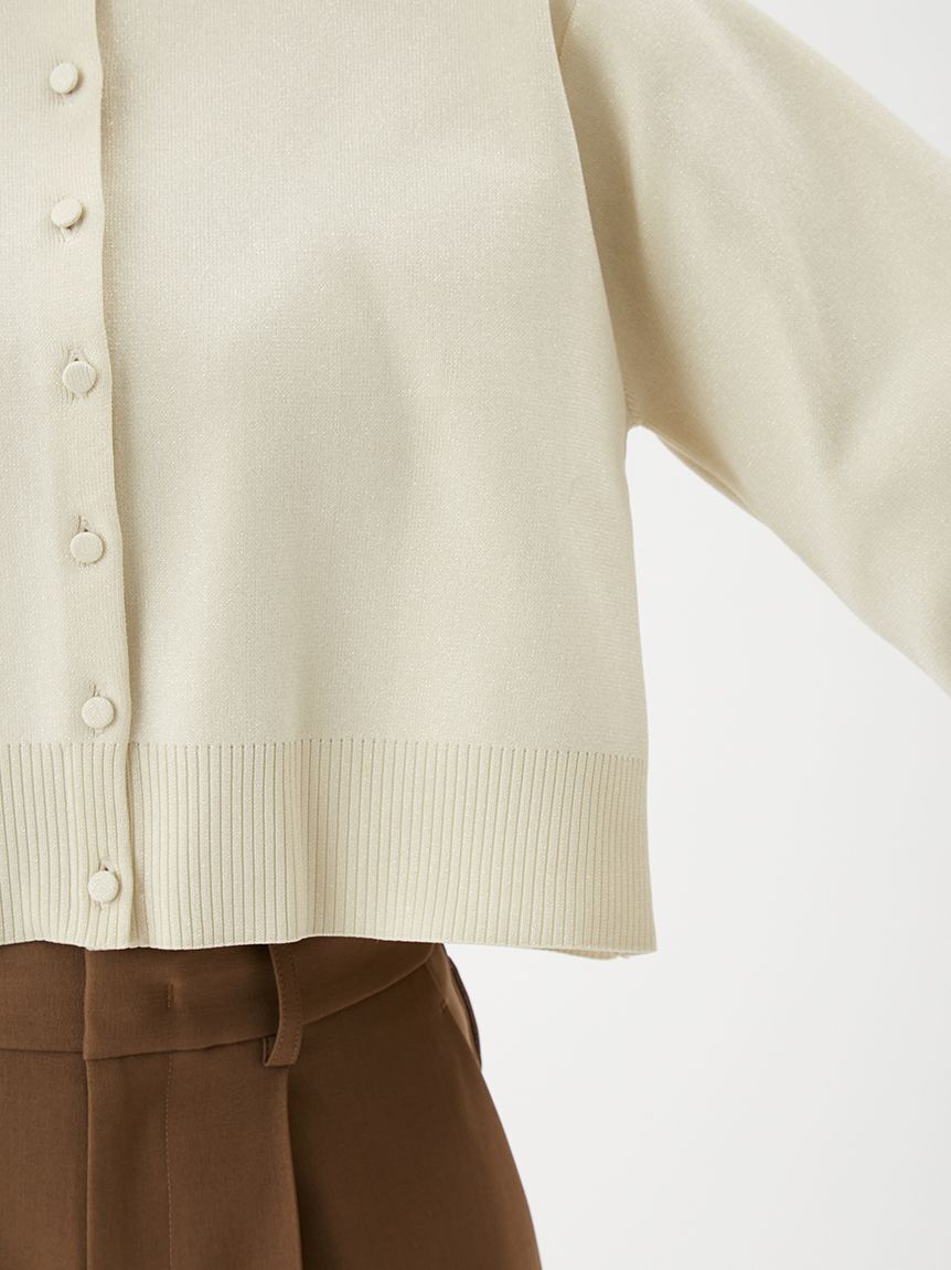 Mila Owen「【USAGI ONLINE・ZOZOTOWN限定カラー】フォルムアンサンブルくるみ釦ショートカーデ」|カーディガン|