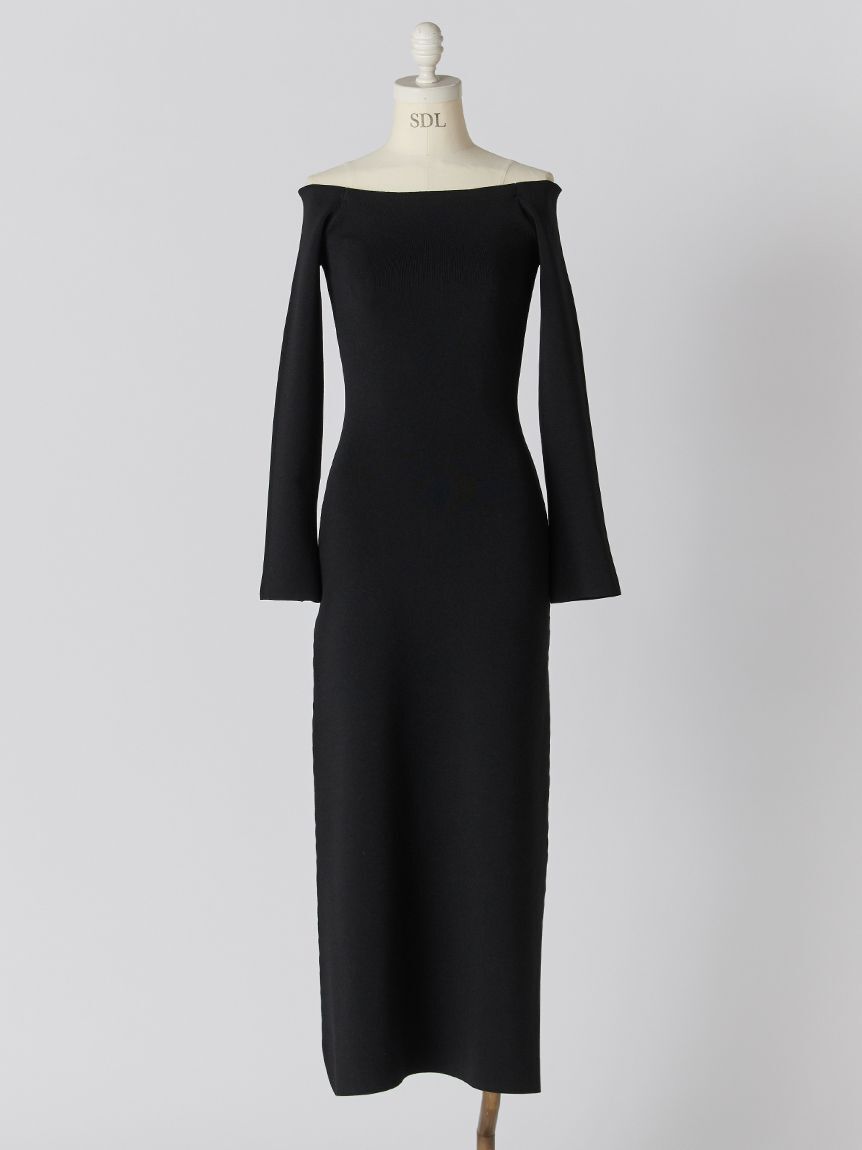SNIDEL「オフショルIラインニットワンピース」|ワンピース|