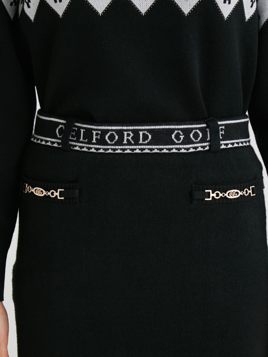 CELFORD「【CELFORD GOLF】　ビット付きニットプリーツスカート」|スカート|