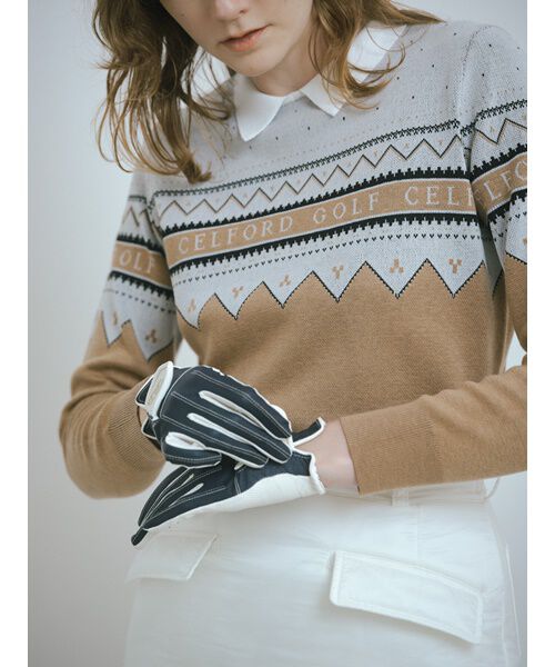 CELFORD「【CELFORD GOLF】　ロゴジャガードニットプルオーバー」|その他|