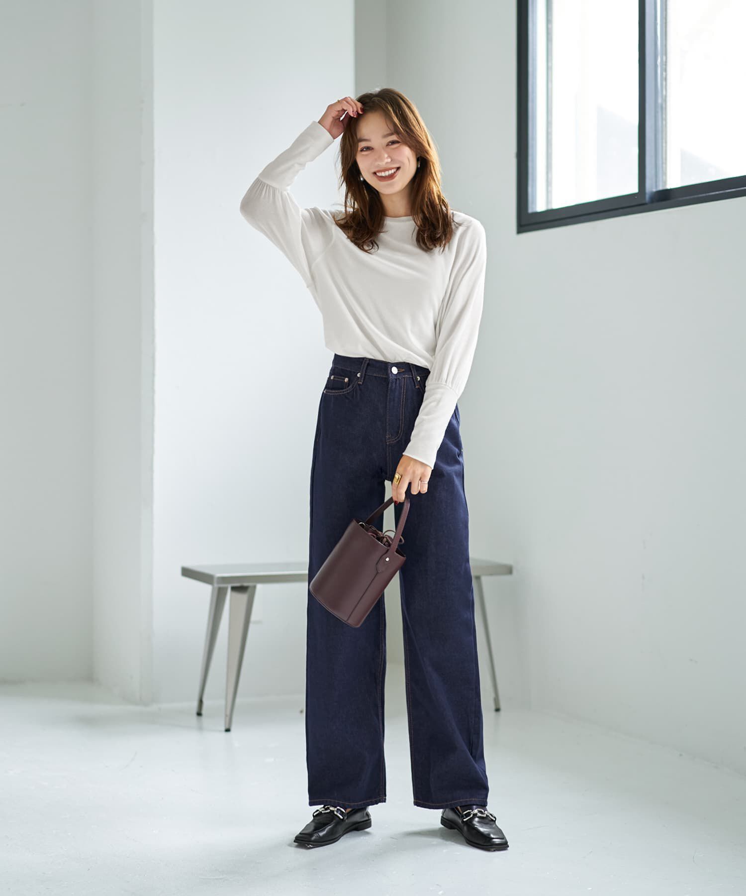 STYLE DELI「ネイビーボーイズストレートデニム」|デニム|