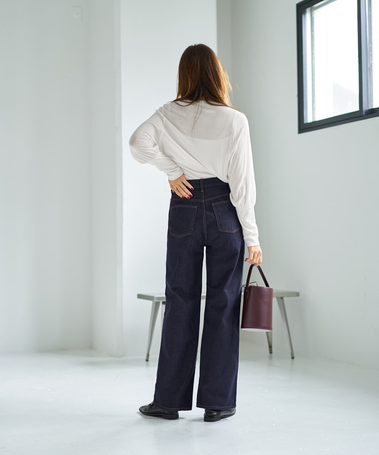 STYLE DELI「ネイビーボーイズストレートデニム」|デニム|