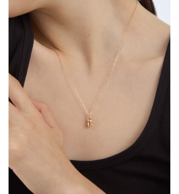 ete「[ハッピーカムカム] ビジュー ネコチャン ネックレス」|ネックレス|