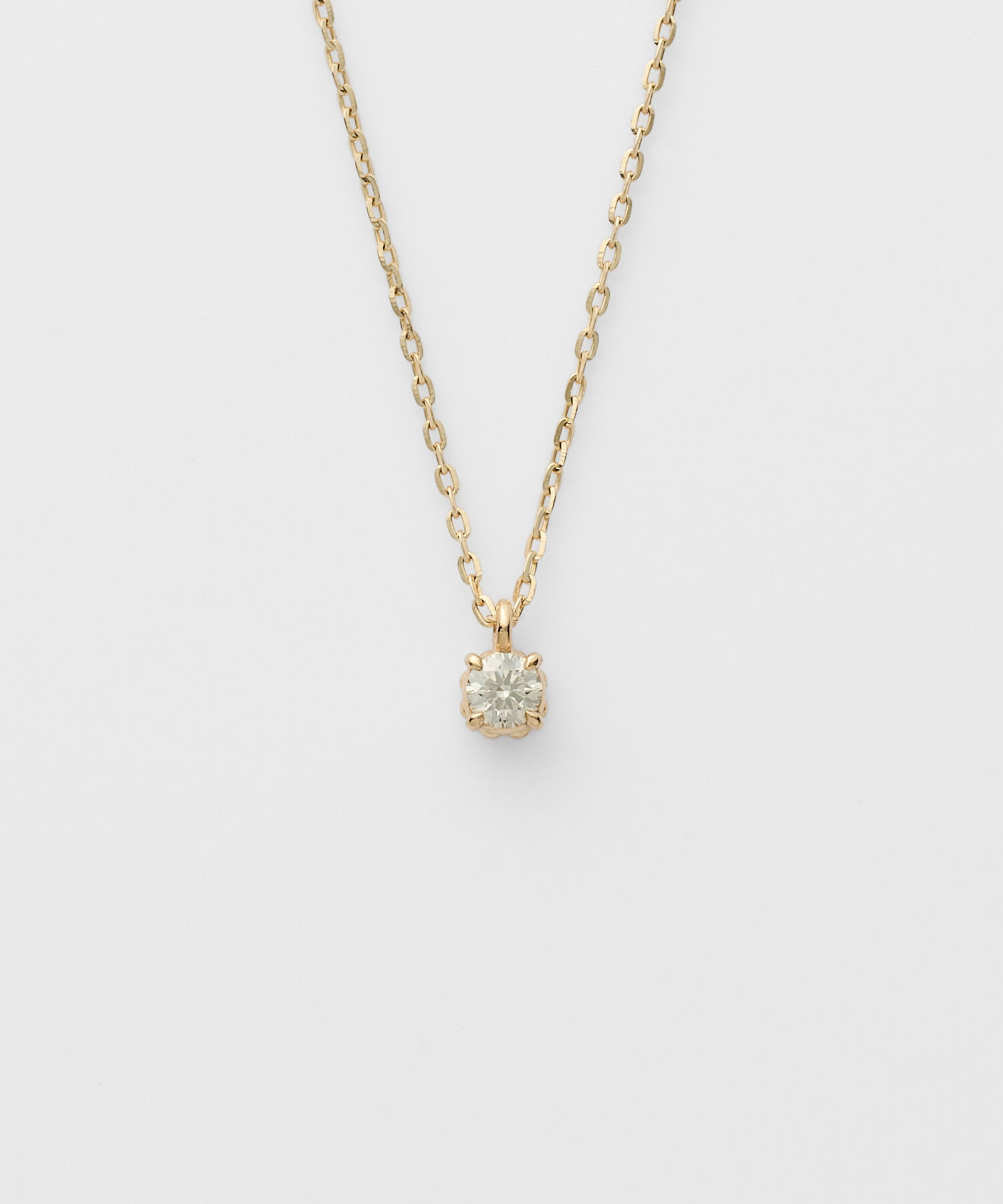 agete「K10ダイヤモンドネックレス（0.05ct）」|ネックレス|ホワイト