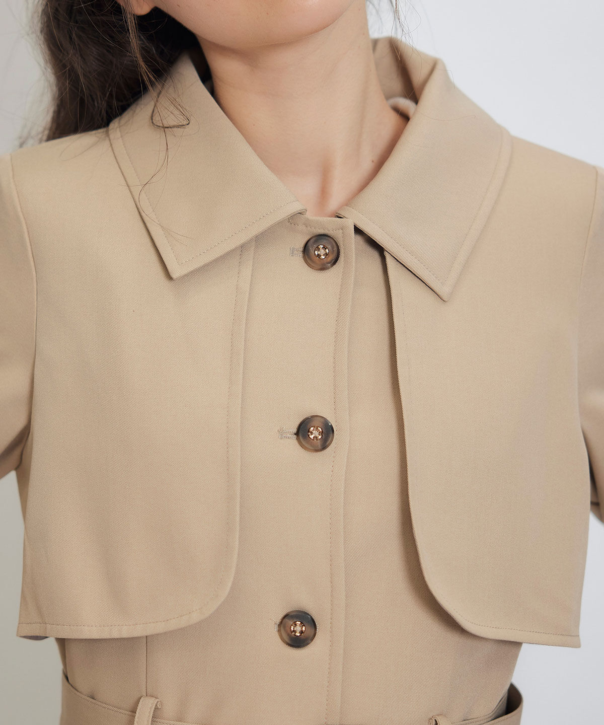 REDYAZEL「2WAYレイヤードライクリボントレンチコート」|トレンチコート|