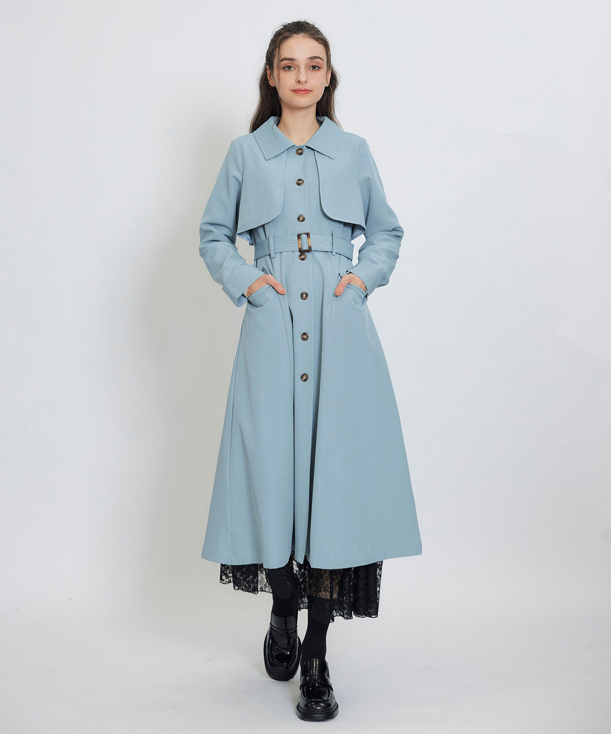 REDYAZEL「2WAYレイヤードライクリボントレンチコート」|トレンチコート|