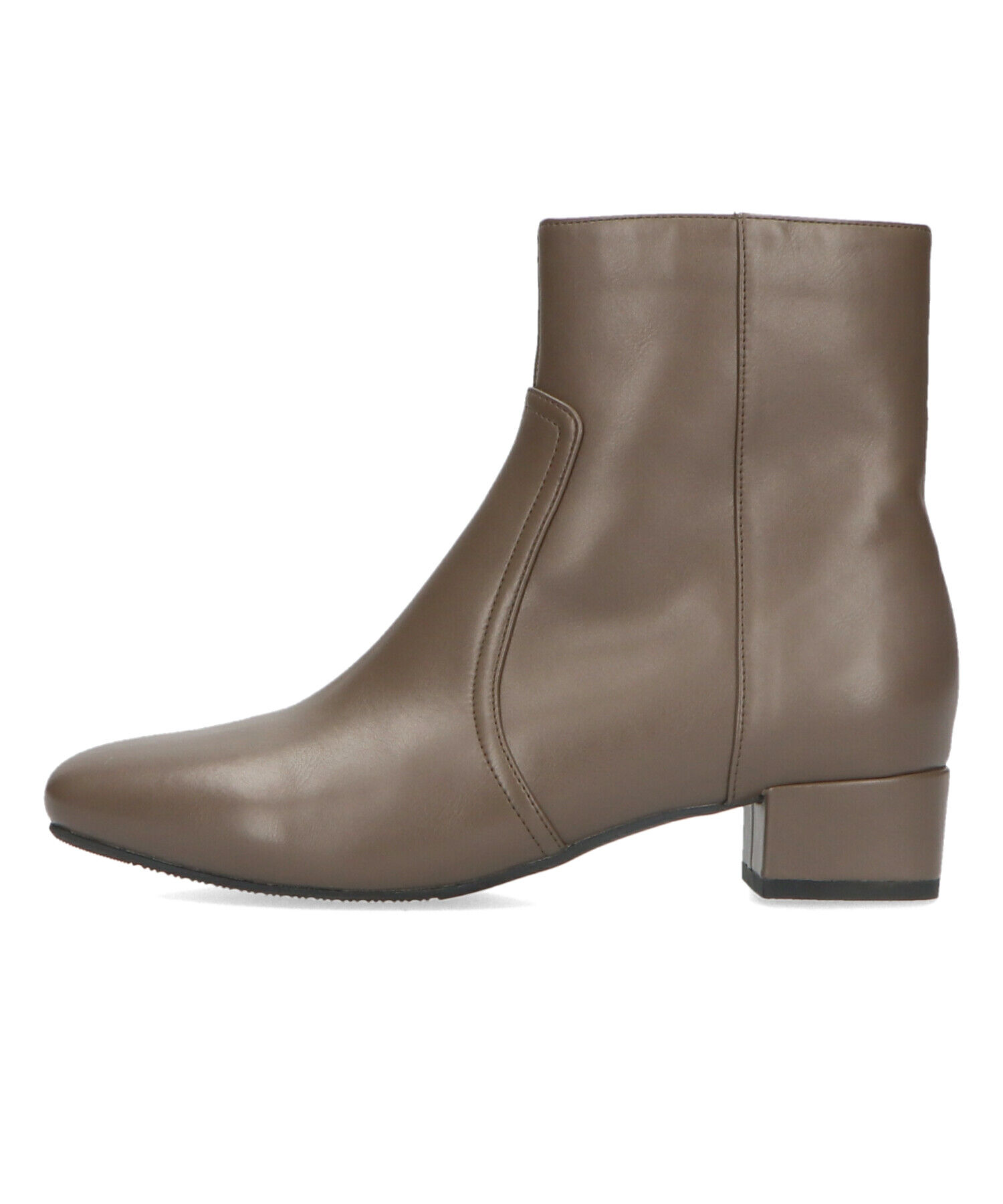 WA Oriental TRaffic「【 防寒 】スクエアトゥ プレーン ショートブーツ /32401 中敷き起毛 ＆ クッション」|ショートブーツ|