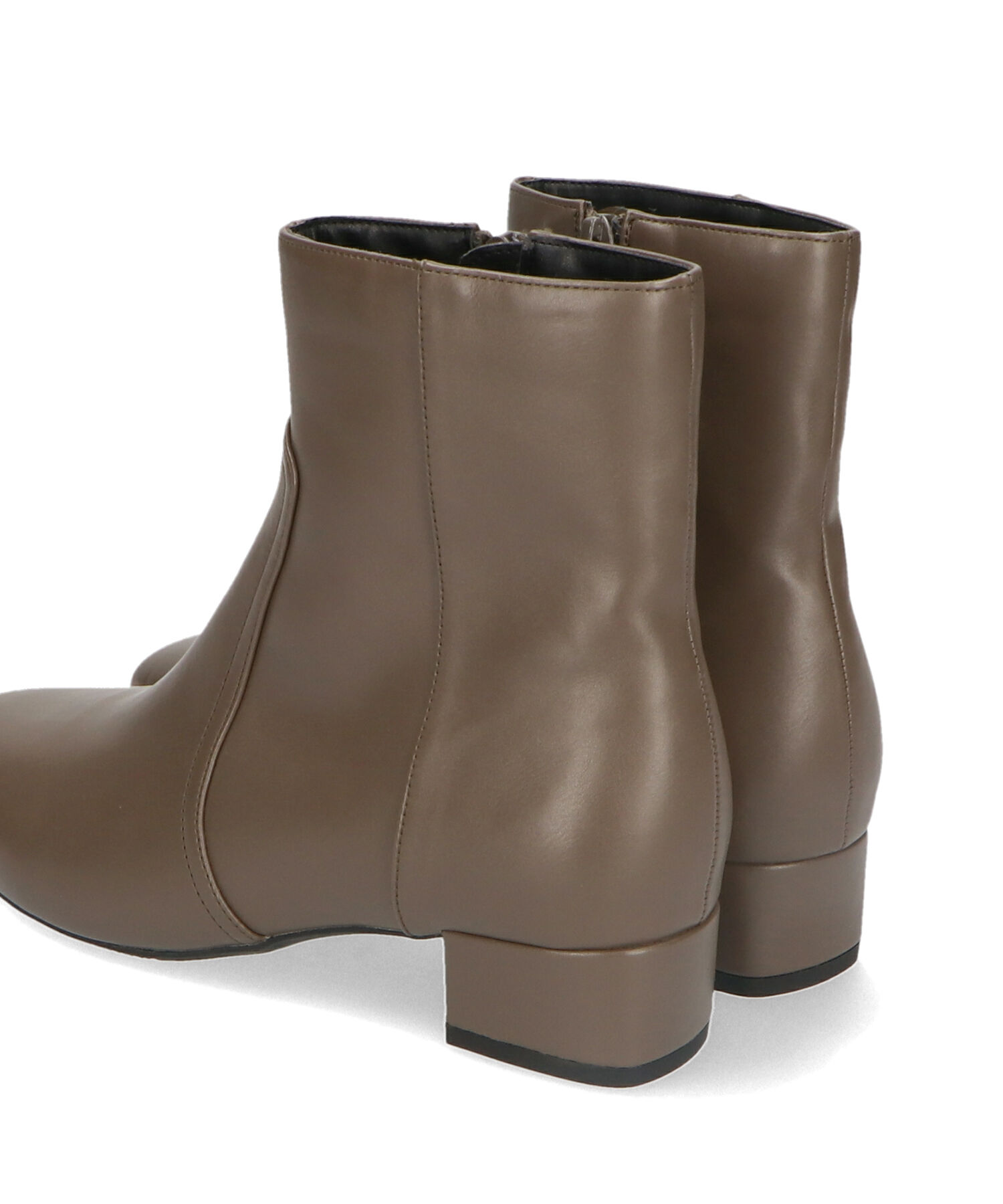 WA Oriental TRaffic「【 防寒 】スクエアトゥ プレーン ショートブーツ /32401 中敷き起毛 ＆ クッション」|ショートブーツ|