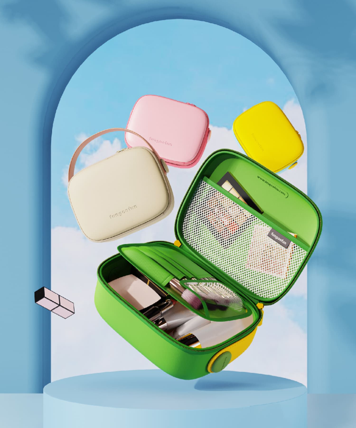 fungoofun「【WEB限定】EVAワイドマルチポーチ/G-0018 ポーチ 人気 売れてる 柔らかい」|ハンドバッグ|