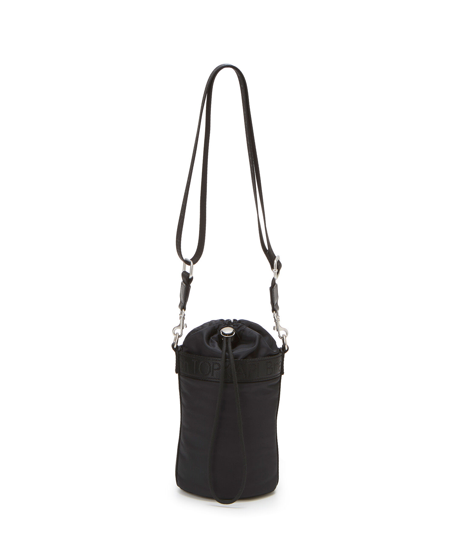 TOPKAPI BREATH「【Breath TOPKAPI】Freely フリーリー ナイロン ロゴテープ バケツ 巾着 ショルダーバッグ」|ショルダー・メッセンジャー|ブラック