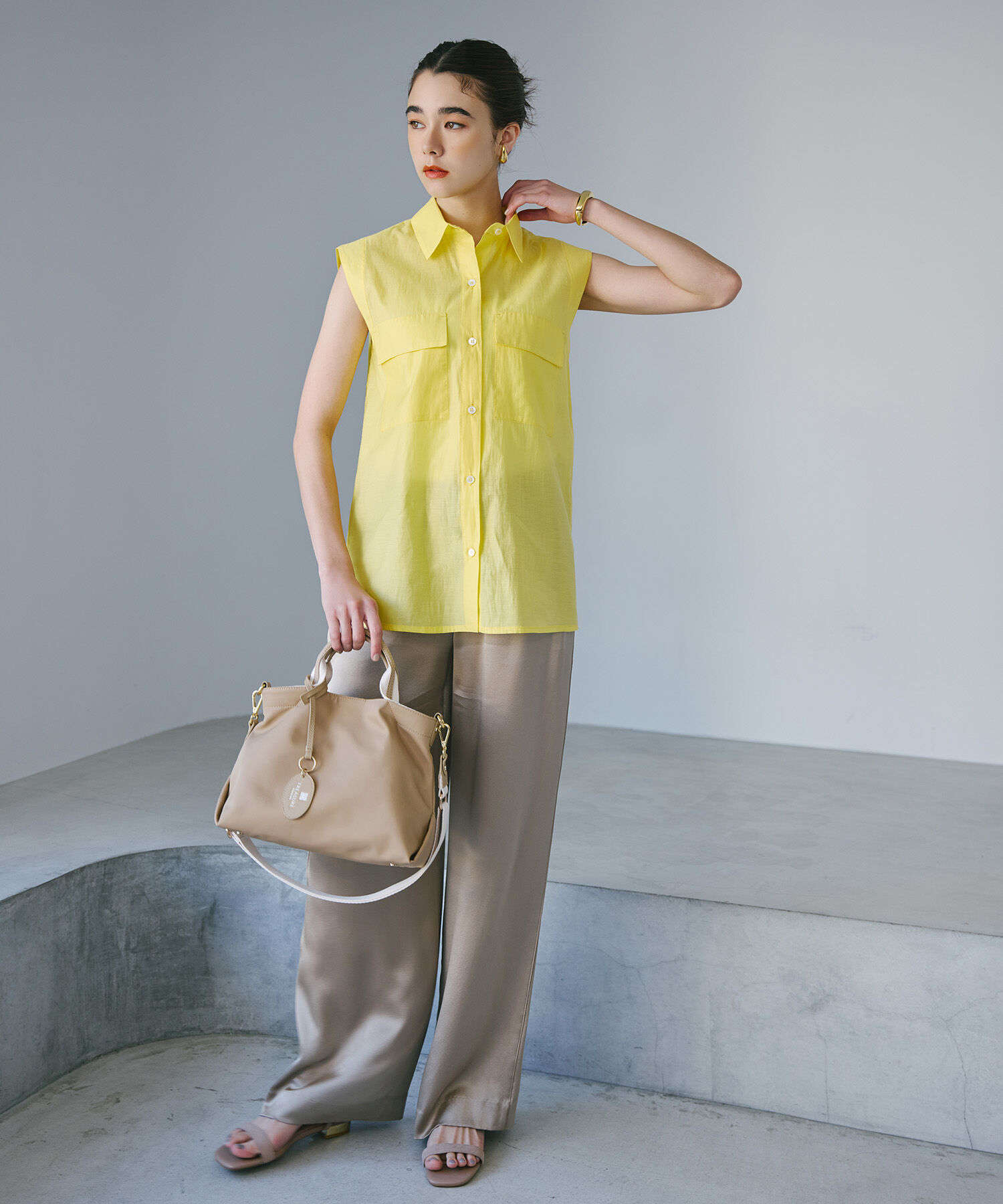 TOPKAPI BREATH「【TREASURE TOPKAPI】ストライプハンドル ナイロン 2way ミニ トートバッグ」|ショルダー・メッセンジャー|