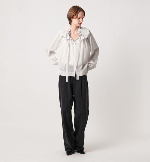 AEWEN MATOPH「＜AEWEN MATOPH＞ギャザーリボンブラウス ‐ ウォッシャブル ‐」|シャツ・ブラウス|