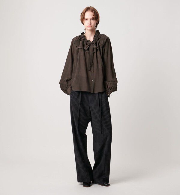 AEWEN MATOPH「＜AEWEN MATOPH＞ギャザーリボンブラウス ‐ ウォッシャブル ‐」|シャツ・ブラウス|