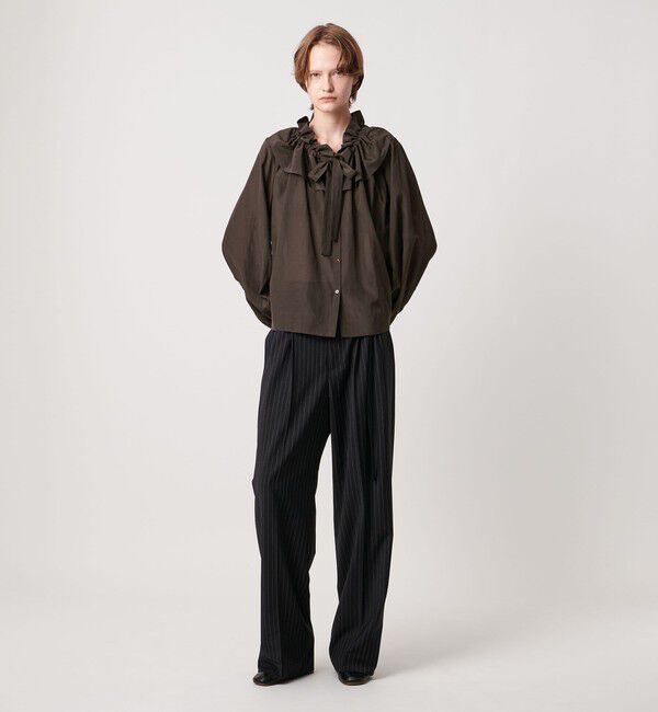 AEWEN MATOPH「＜AEWEN MATOPH＞ギャザーリボンブラウス ‐ ウォッシャブル ‐」|シャツ・ブラウス|