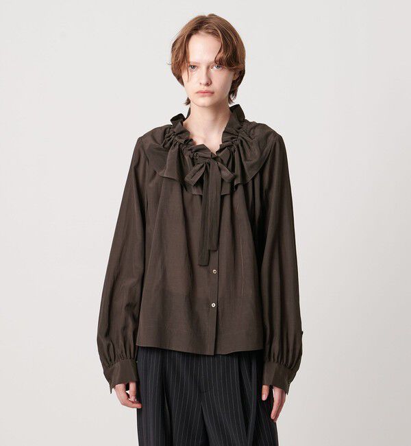 AEWEN MATOPH「＜AEWEN MATOPH＞ギャザーリボンブラウス ‐ ウォッシャブル ‐」|シャツ・ブラウス|
