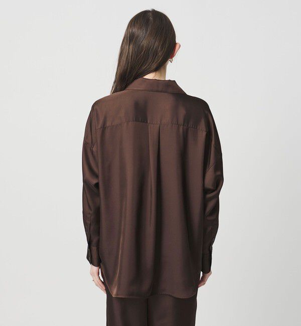 UNITED ARROWS「シルクライク オープンカラー シャツ」|シャツ・ブラウス|