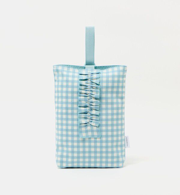 UNITED ARROWS green label relaxing「シューズバッグ（ギンガム） / キッズ」|トートバッグ|LT.BLUE