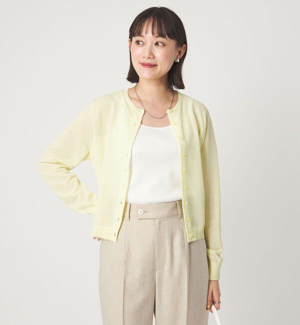 UNITED ARROWS green label relaxing「ハニカム クロップド ニット カーディガン」|カーディガン|