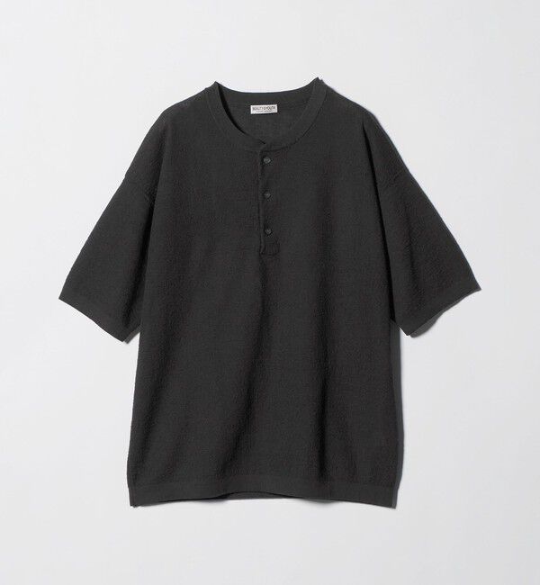 BEAUTY&YOUTH UNITED ARROWS「エアミラノ ヘンリーネック ニット ウォッシャブル 抗菌 防臭機能付き 」|ニット・セーター|DK.GRAY