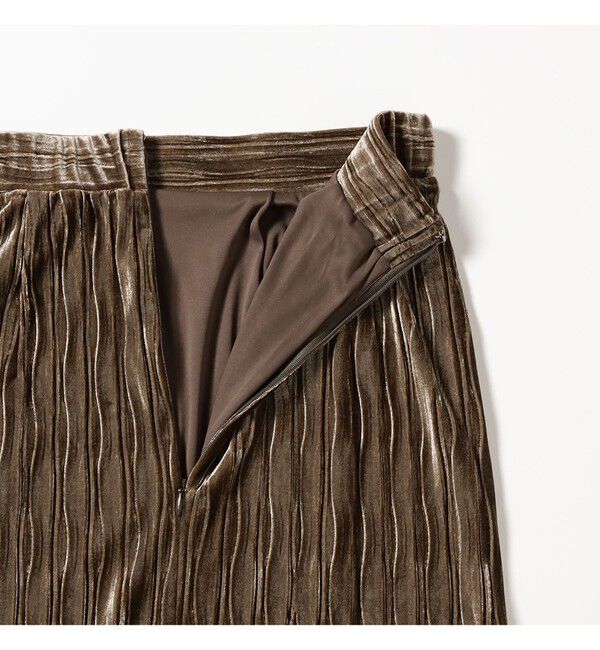 Ray BEAMS 「プリーツ ベロア タイト スカート」|スカート|