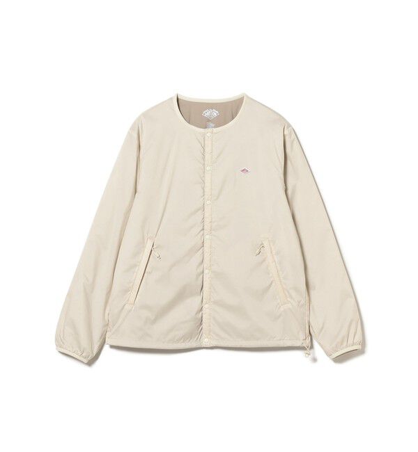 BEAMS「DANTON / INSULATION COLLARLESS JACKET」|ブルゾン・スタジャン|IVORY
