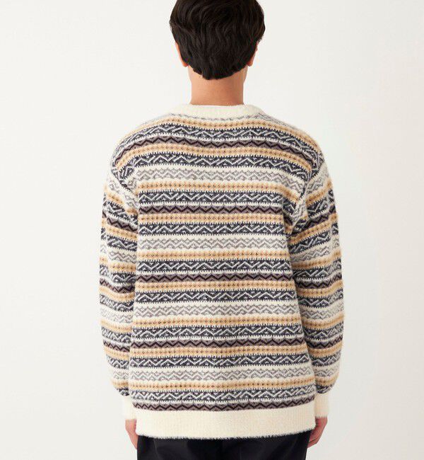 SHIPS Colors 「SHIPS Colors:〈洗濯機可能〉シャギー ジャカード Vネック カーディガン」|カーディガン|