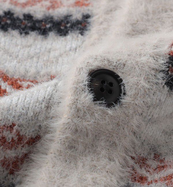 SHIPS Colors 「SHIPS Colors:〈洗濯機可能〉シャギー ジャカード Vネック カーディガン」|カーディガン|