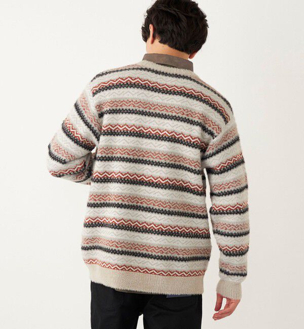 SHIPS Colors 「SHIPS Colors:〈洗濯機可能〉シャギー ジャカード Vネック カーディガン」|カーディガン|