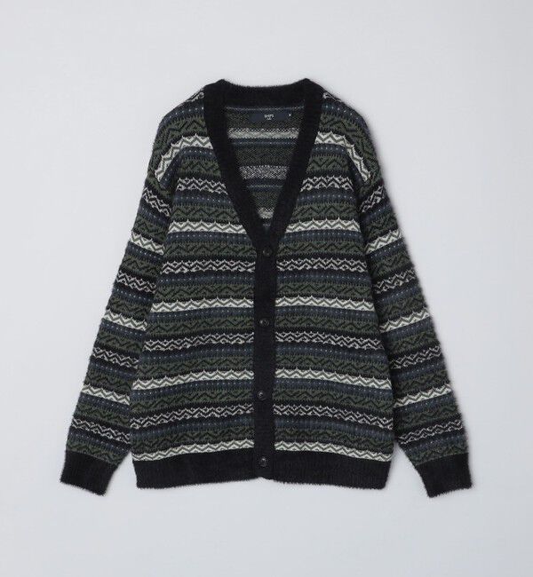 SHIPS Colors 「SHIPS Colors:〈洗濯機可能〉シャギー ジャカード Vネック カーディガン」|カーディガン|