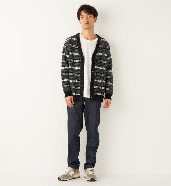 SHIPS Colors 「SHIPS Colors:〈洗濯機可能〉シャギー ジャカード Vネック カーディガン」|カーディガン|