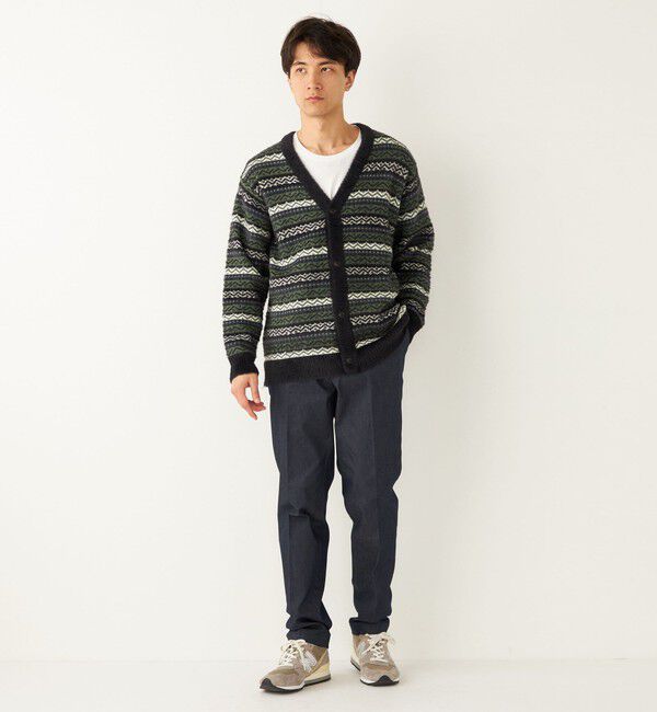 SHIPS Colors 「SHIPS Colors:〈洗濯機可能〉シャギー ジャカード Vネック カーディガン」|カーディガン|