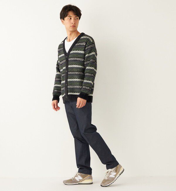 SHIPS Colors 「SHIPS Colors:〈洗濯機可能〉シャギー ジャカード Vネック カーディガン」|カーディガン|