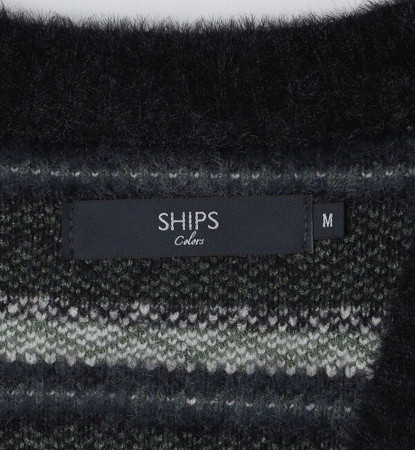 SHIPS Colors 「SHIPS Colors:〈洗濯機可能〉シャギー ジャカード Vネック カーディガン」|カーディガン|