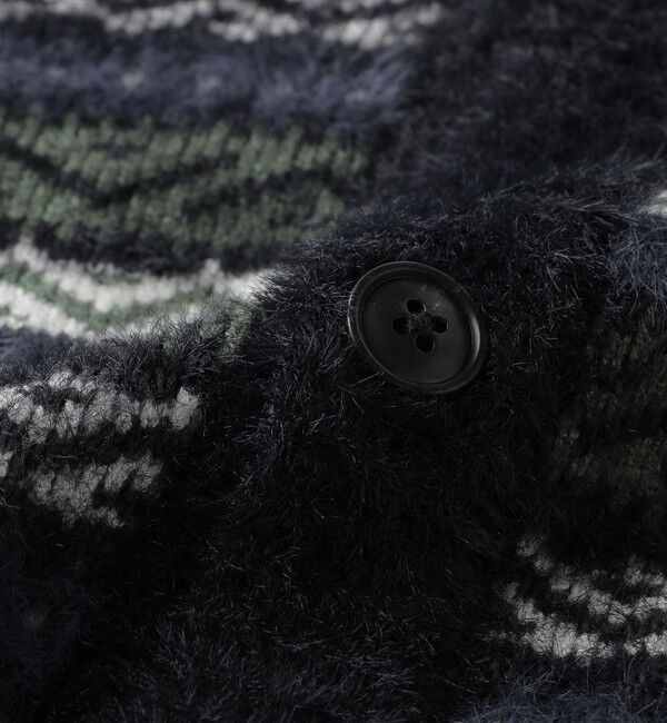 SHIPS Colors 「SHIPS Colors:〈洗濯機可能〉シャギー ジャカード Vネック カーディガン」|カーディガン|