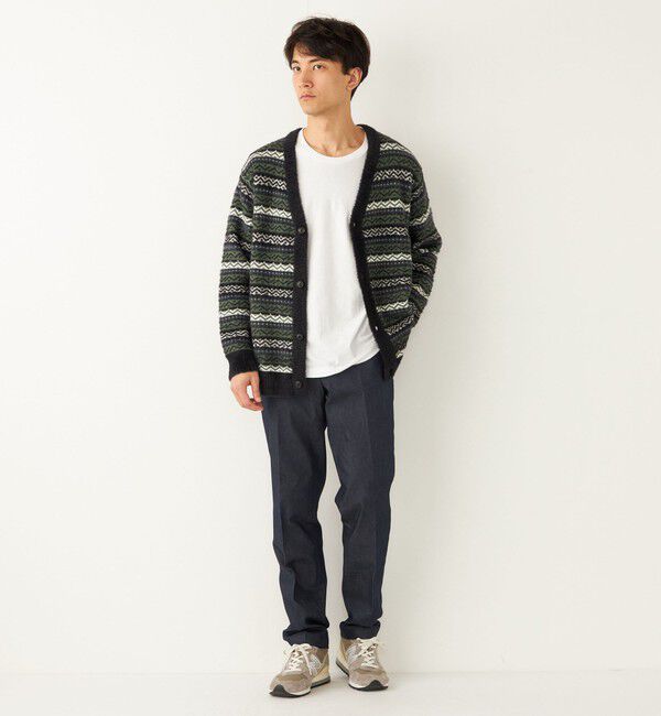 SHIPS Colors 「SHIPS Colors:〈洗濯機可能〉シャギー ジャカード Vネック カーディガン」|カーディガン|