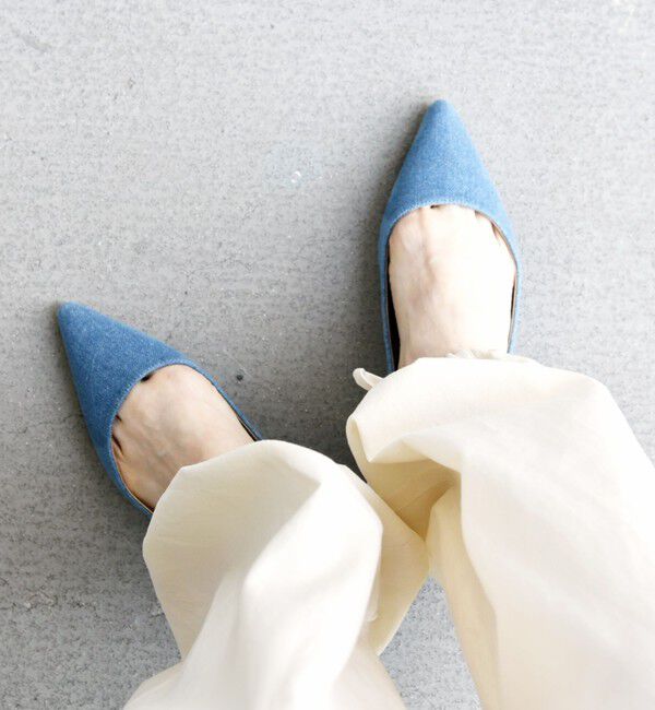 SHIPS any「SHIPS any: ポインテッド フラット パンプス」|パンプス|ブルー