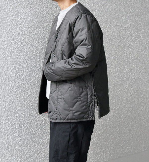 SHIPS any「【SHIPS any別注】TAION: 〈手洗い可能〉ダウンキルト スリット ボタン カーディガン◇」|ダウン|