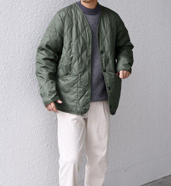 SHIPS any「【SHIPS any別注】TAION: 〈手洗い可能〉ダウンキルト スリット ボタン カーディガン◇」|ダウン|