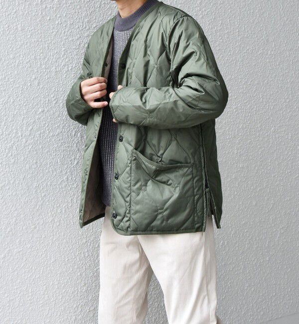 SHIPS any「【SHIPS any別注】TAION: 〈手洗い可能〉ダウンキルト スリット ボタン カーディガン◇」|ダウン|