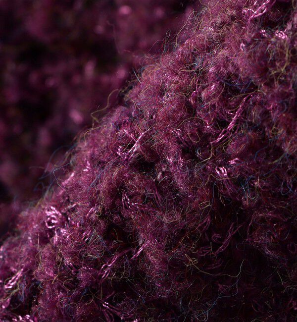 quaranciel「quaranciel:〈手洗い可能〉スパンコール レース編み クルーネック ドルマン ルーズ ニット」|ニット・セーター|